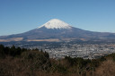 乙女峠から望む富士山と御殿場市街