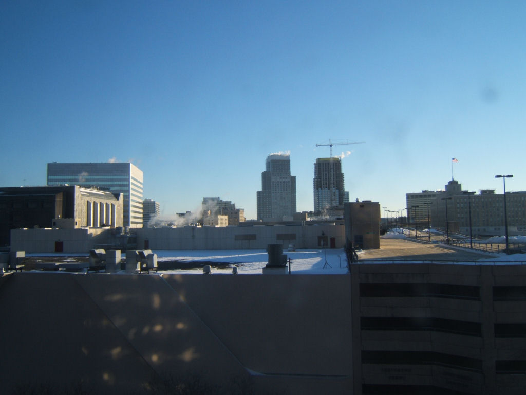 NY郊外のホテル5階から見た冬景色 2005